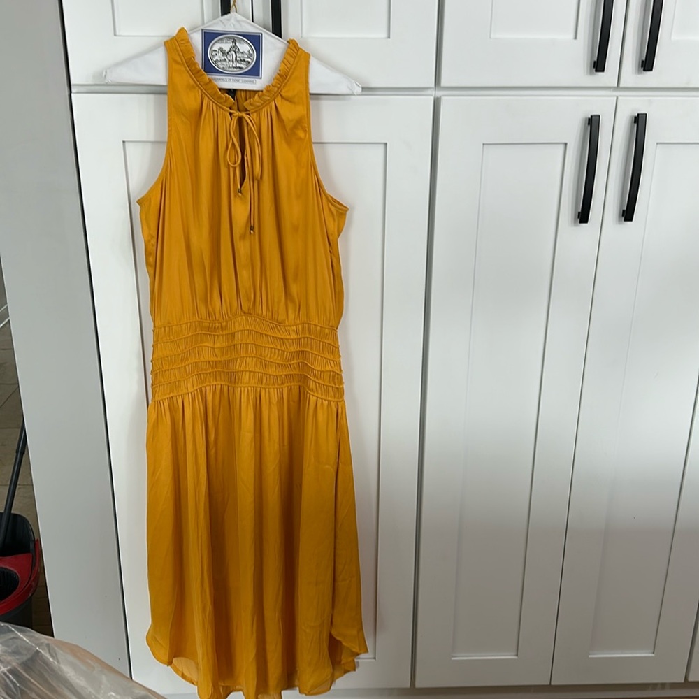 WHBM sunflower yellow dress